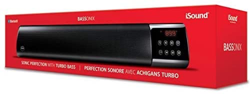 iSound Bassonix Wireless Rechargeable Stereo Speaker, Black