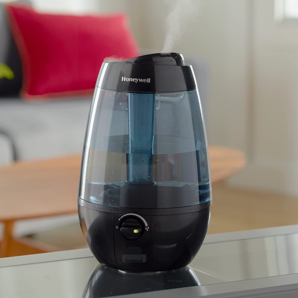 Honeywell HUL535BC Ultrasonic Cool Mist Humidifier, Black, with Variable Output Control, Auto Shut-off, Ultra Quiet Operation, Directional Mist Outlet, Cool Visible Mist Visit the Honeywell Store