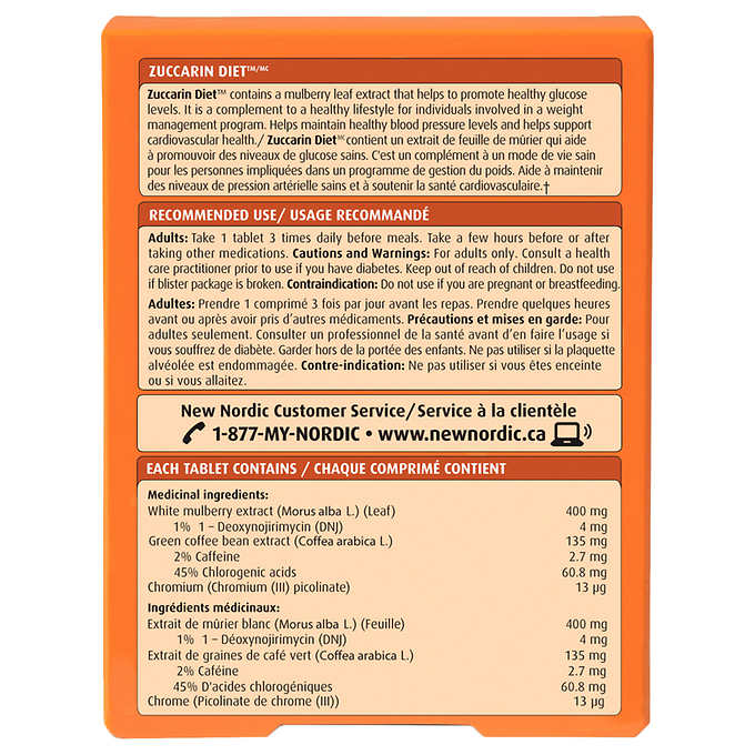 New Nordic Zuccarin Diet Tablets, 60-count, 2-pack