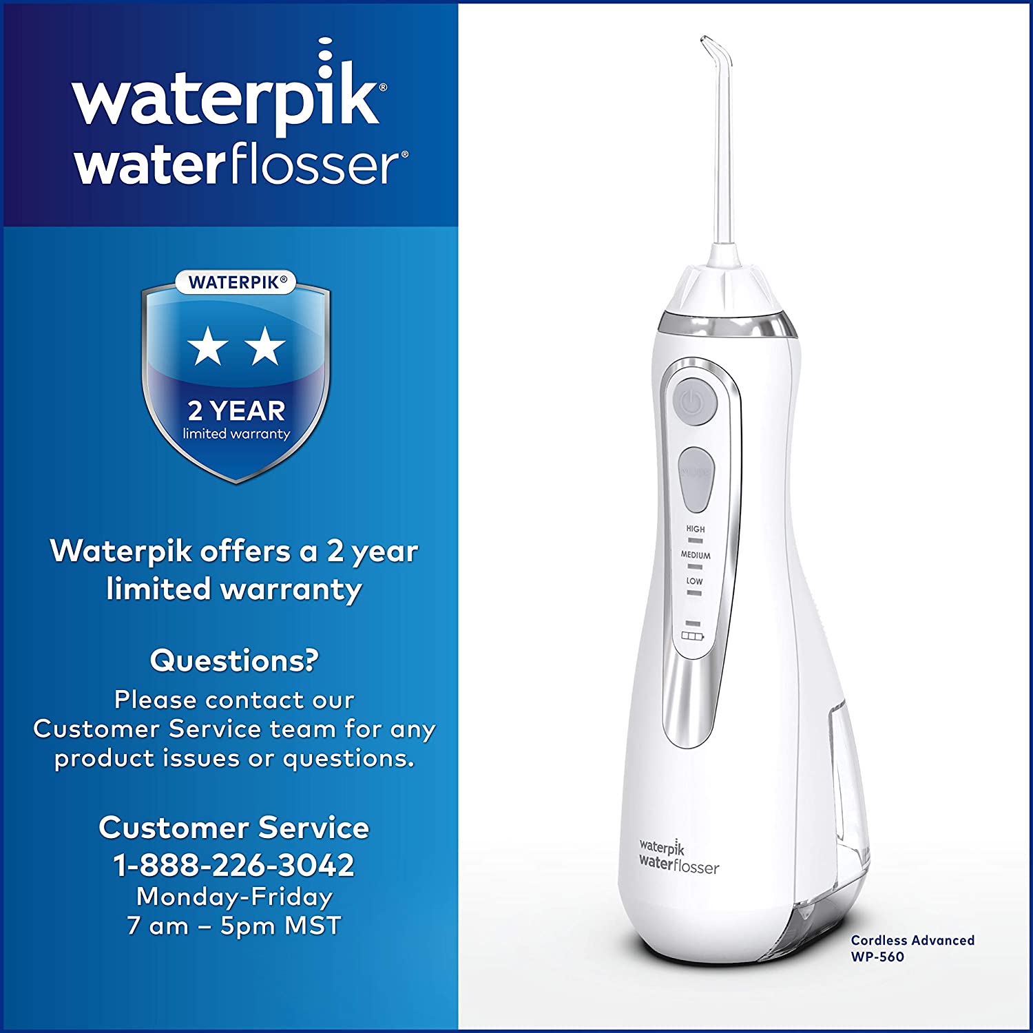 Cordless Advanced Water Flosser, Pearly White