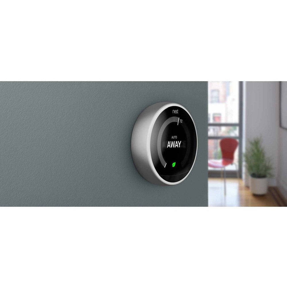 Google Nest Learning Thermostat, 3rd Gen, Stainless Steel