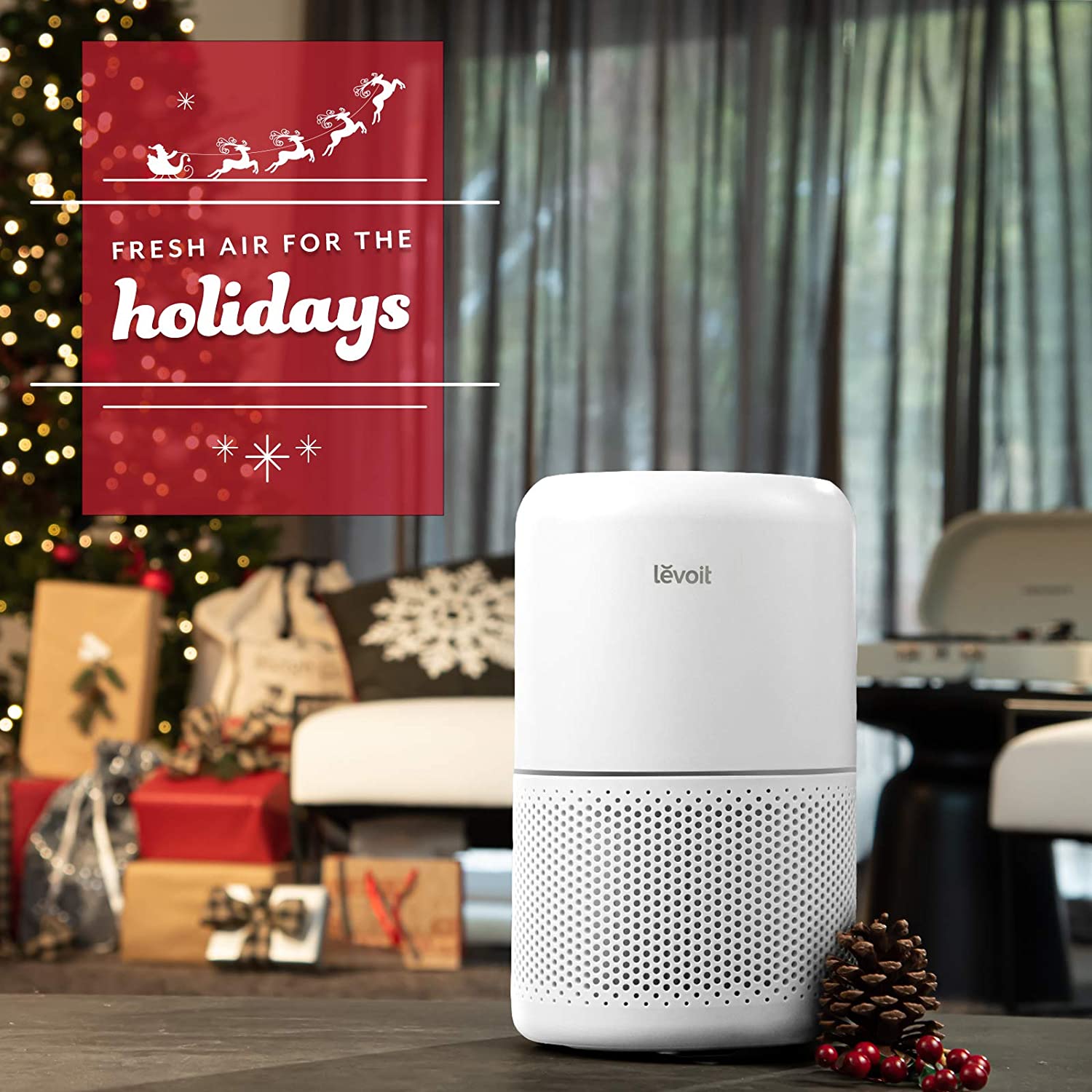 LEVOIT Air Purifier for Home Allergies and Pets Hair Smokers in Bedroom, H13 True HEPA Filter, 24db Filtration System Cleaner