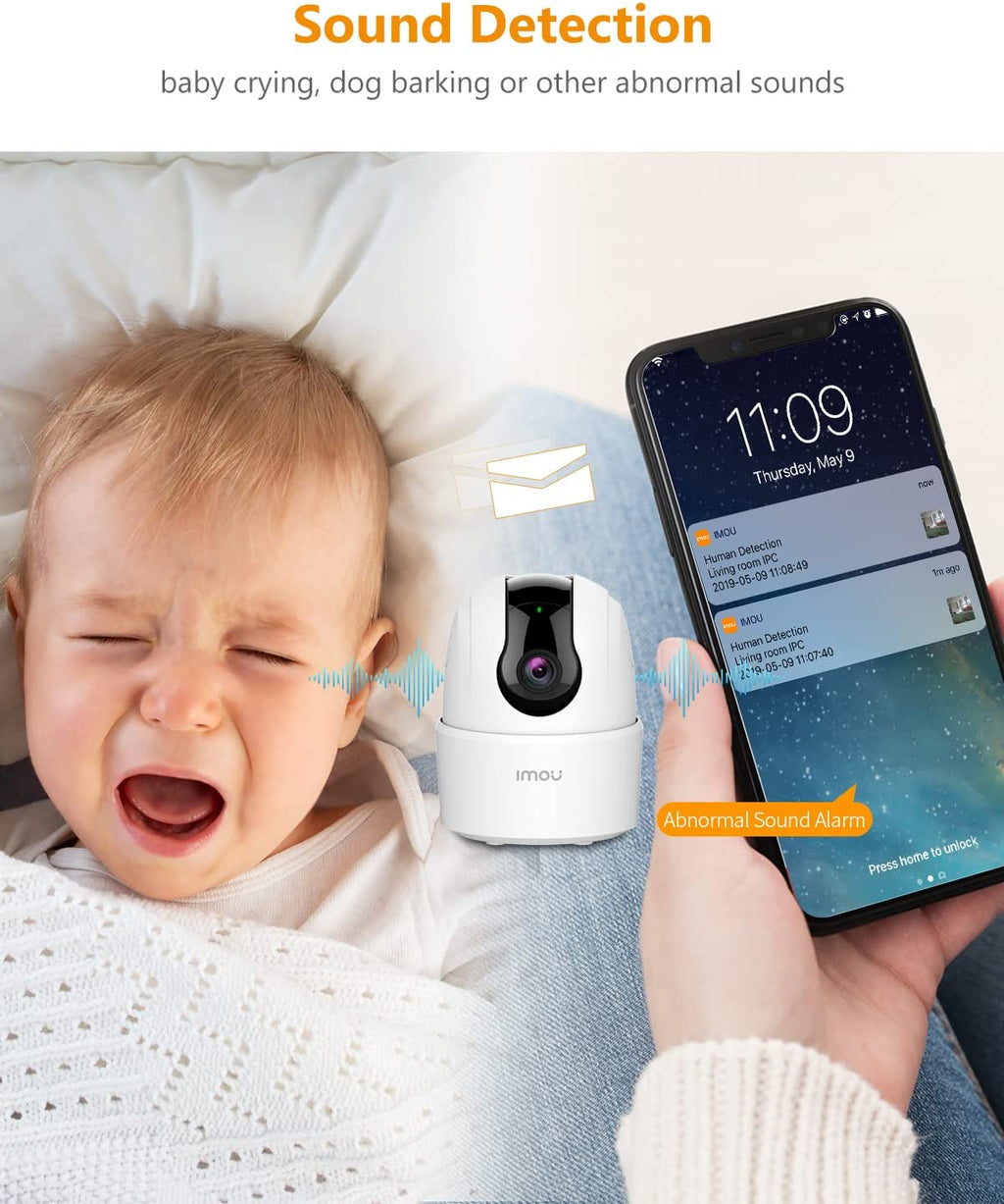 Imou Security Camera Indoor 2.4G WiFi Camera for Home Security, 1080P Baby Monitor