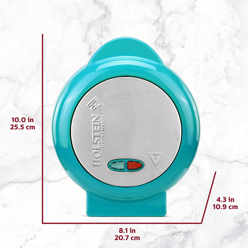 Holstein Housewares Omelet Maker, Teal/Stainless Steel