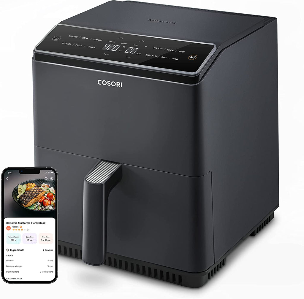 COSORI Air Fryer 6.8Qt, Dual Blaze with 360 ThermoIQ Tech - Using Upper and Lower Heating Elements for Precise Temperature Control and Even Cooking Results