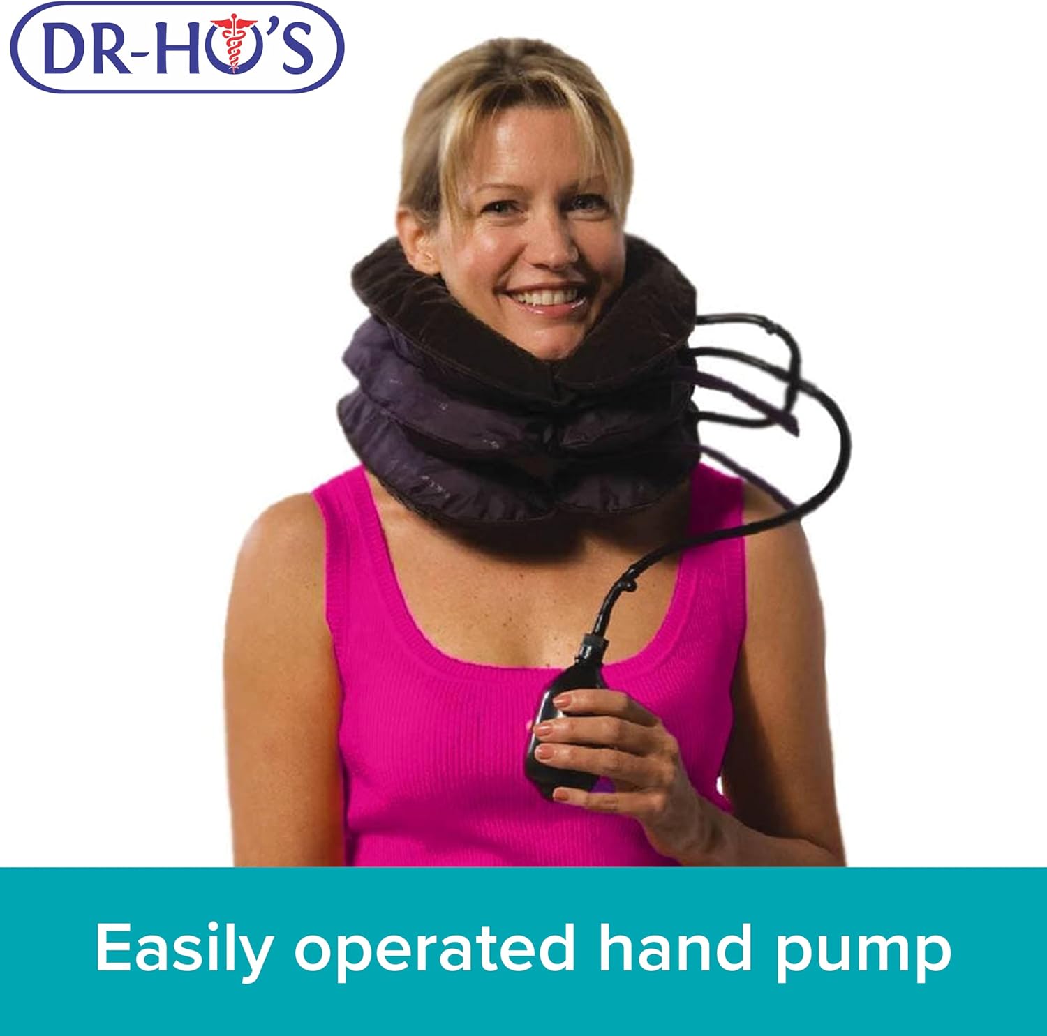 DR-HO’S Neck Comforter Inflatable Neck Support Pillow with Adjustable Air Chambers for Travel & Daily Comfort