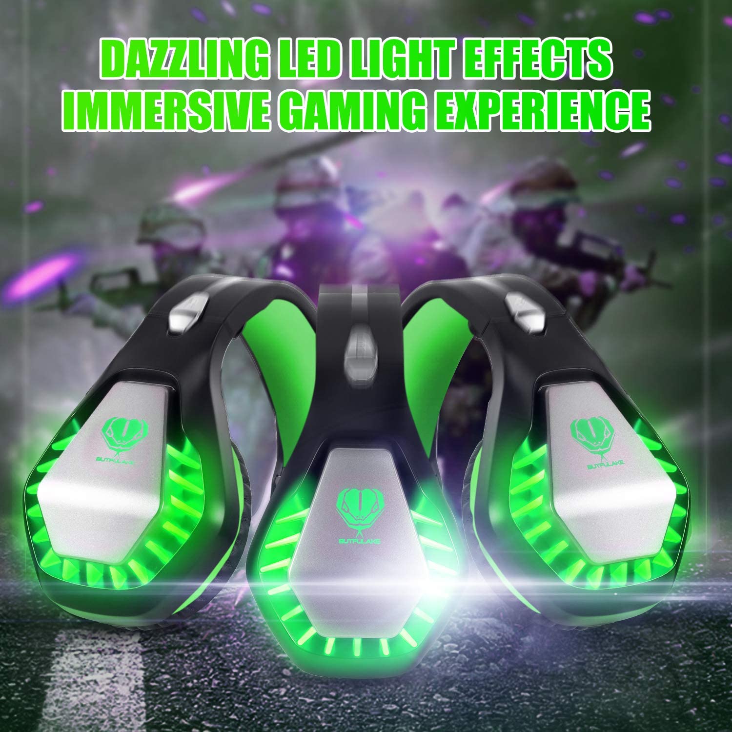 Pacrate Gaming Headset for PS4 Games Xbox One Nintendo Switch Headset