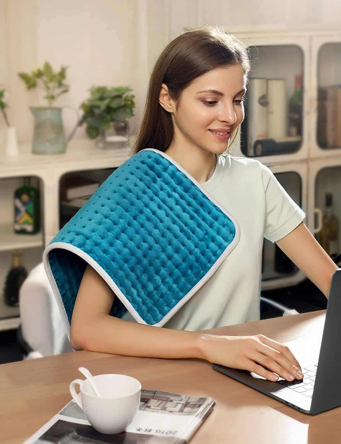 Microplush Electric Heating Pad, 12 In X 24 In Fast Heating Pads For Back Neck And Shoulders