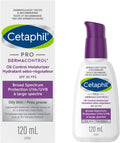 Cetaphil PRO DermaControl Oil Control Moisturizer SPF 30 With Zinc Complex, For Oily and Sensitive Skin - Broad Spectrum Protection With Matte Finish - Dermatologist Recommended, 120ml