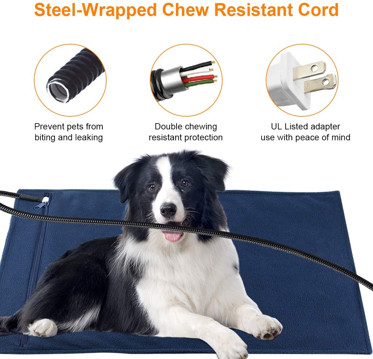 18" x 18" Electric Dog Cat Heated Pad Waterproof Auto Power Off Indoor Use