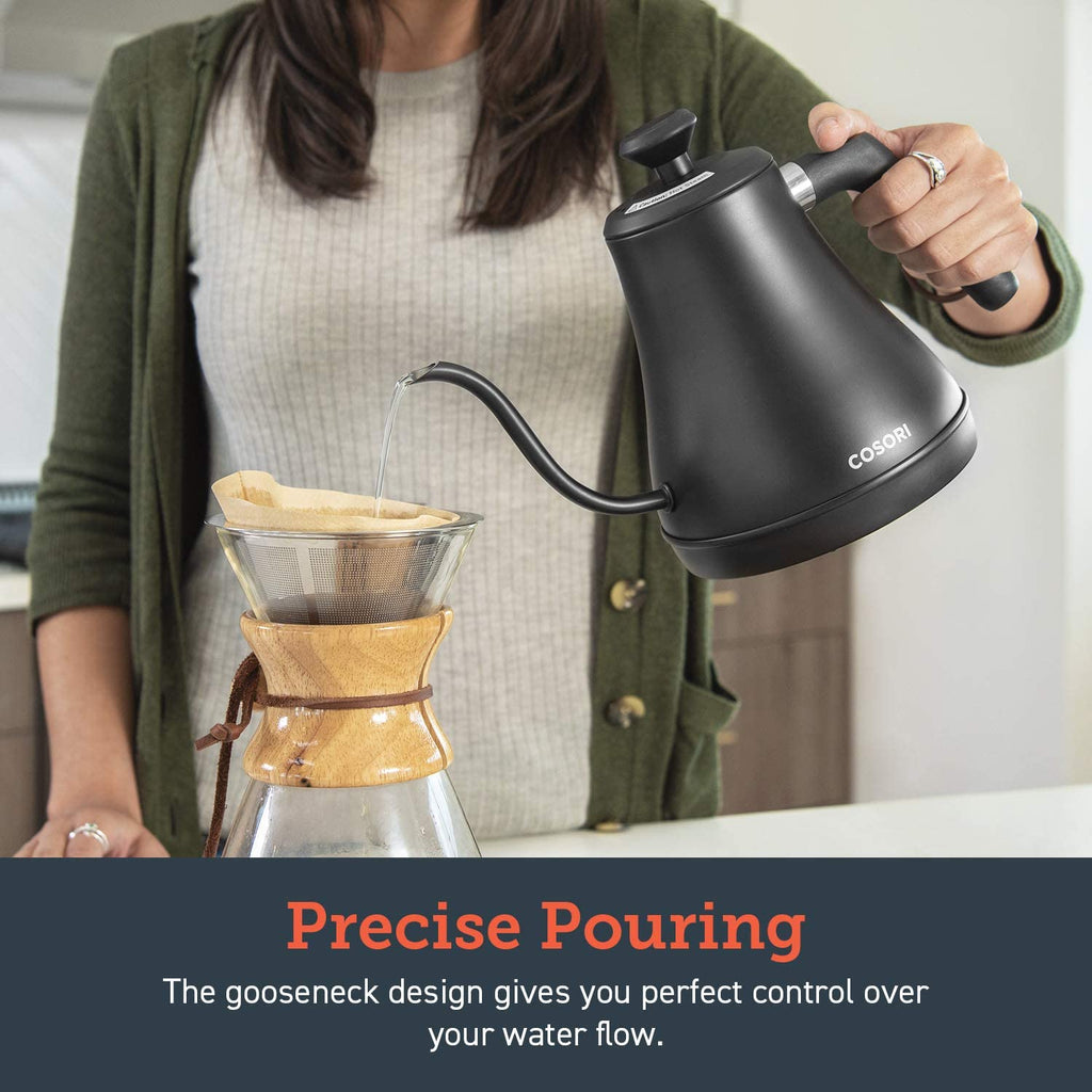 Cosori Gooseneck Electric Kettle with 5 Variable Presets, 0.8L for Pouring Over Coffee and Tea Kettle