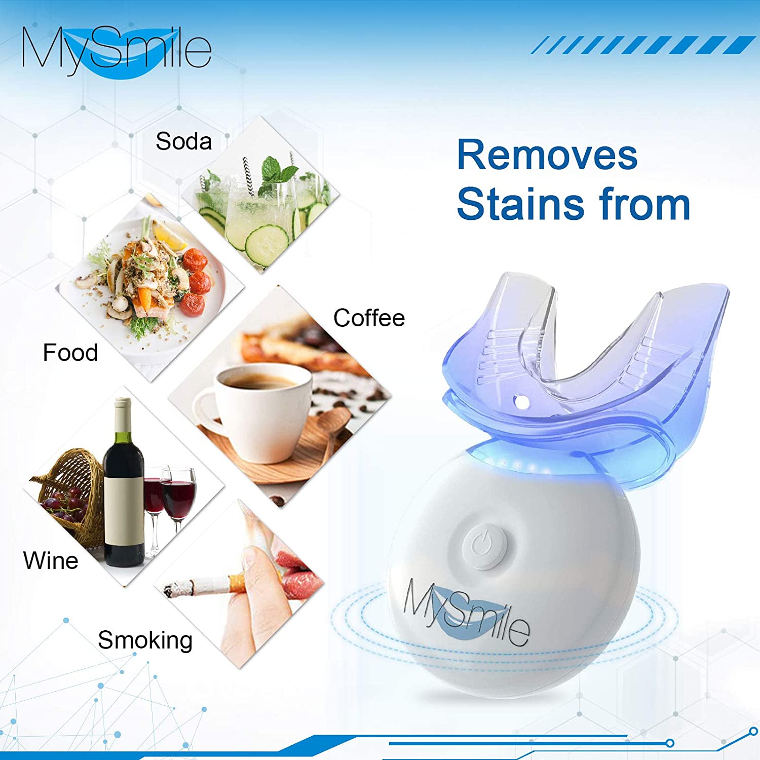 MySmile Teeth Whitening Led Light, Fast & Effective With Blue LED Accelerator Light Built-In Smart Timer