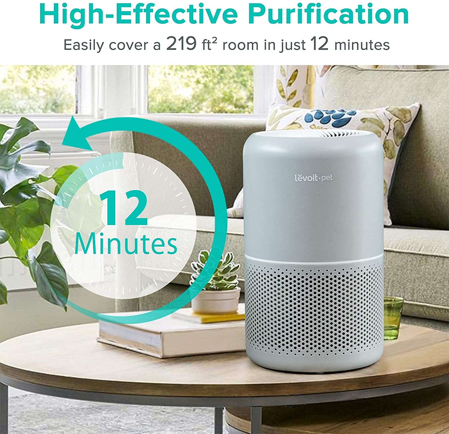 LEVOIT Air Purifiers for Home Allergies and Pets, with H13 True HEPA Filter for Bedroom, 24db Filtration System