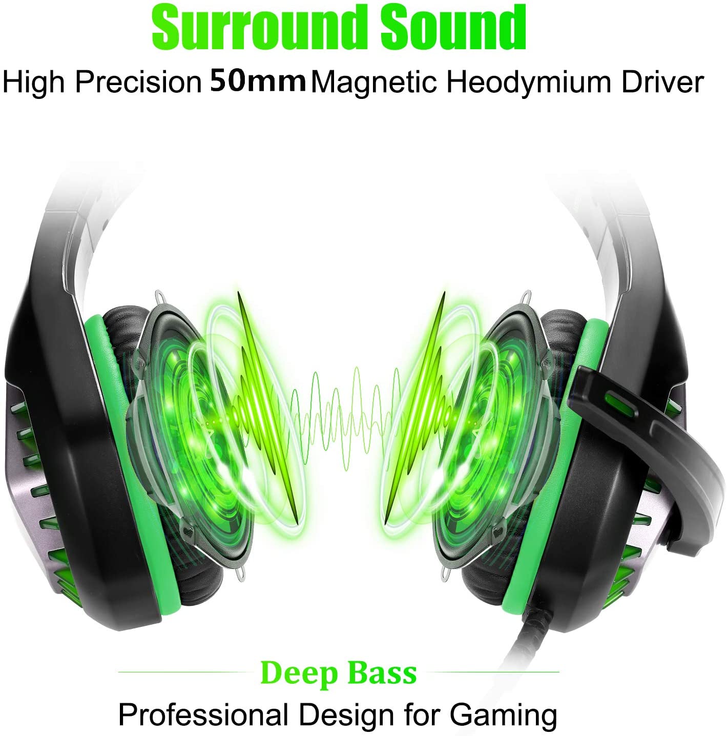 Pacrate Gaming Headset for PS4 Games Xbox One Nintendo Switch Headset