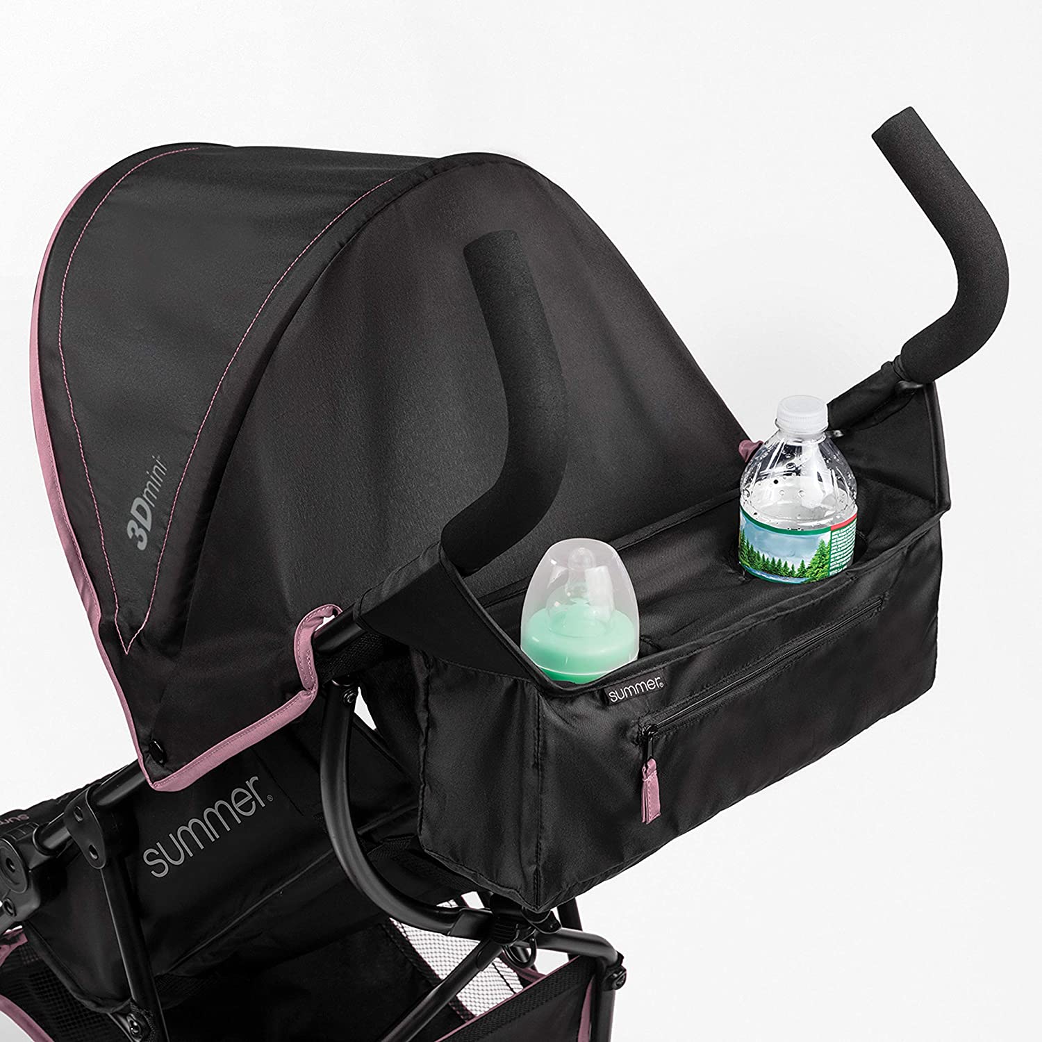 Summer 3Dmini Convenience Stroller, Pink Lightweight Infant Stroller with Compact Fold