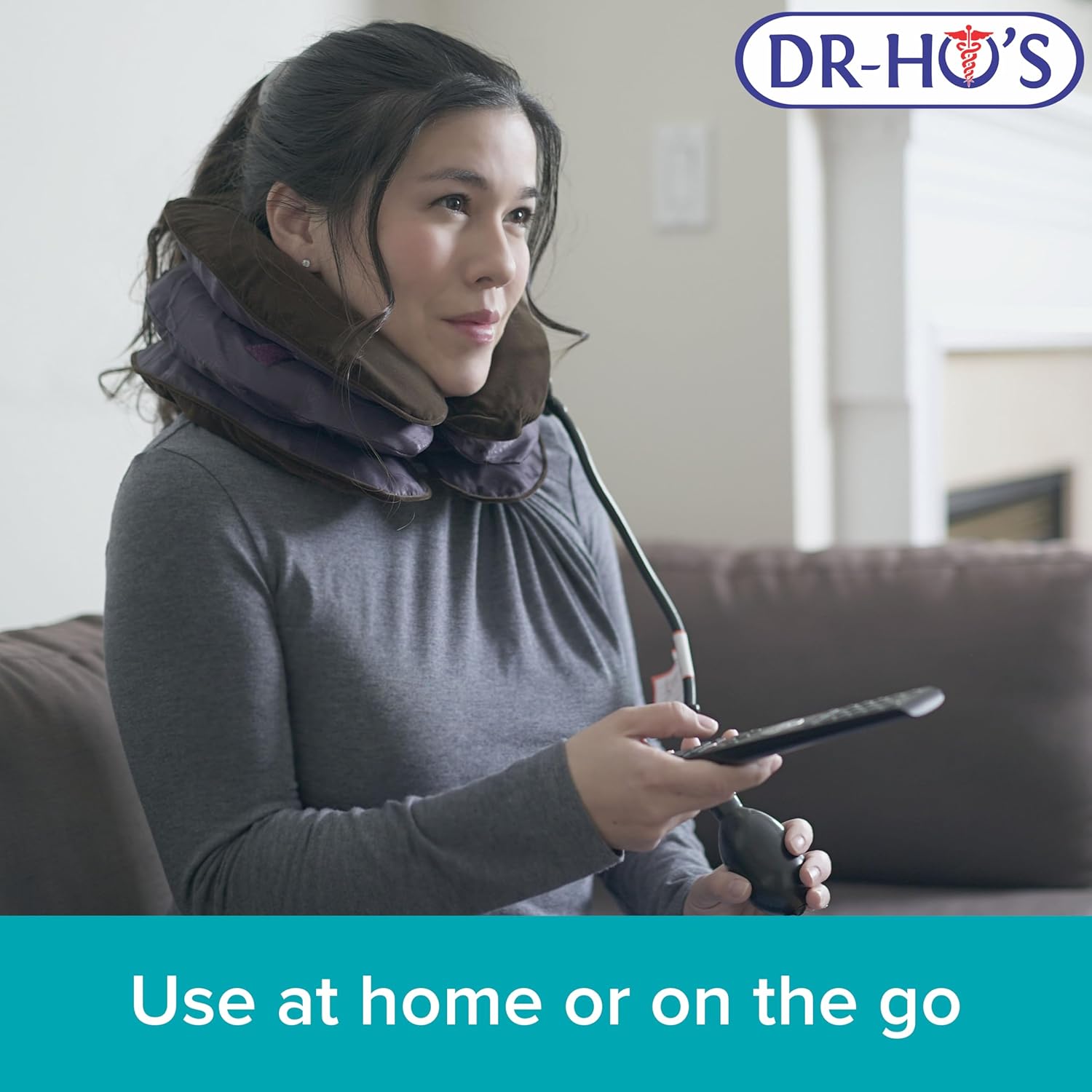 DR-HO’S Neck Comforter Inflatable Neck Support Pillow with Adjustable Air Chambers for Travel & Daily Comfort
