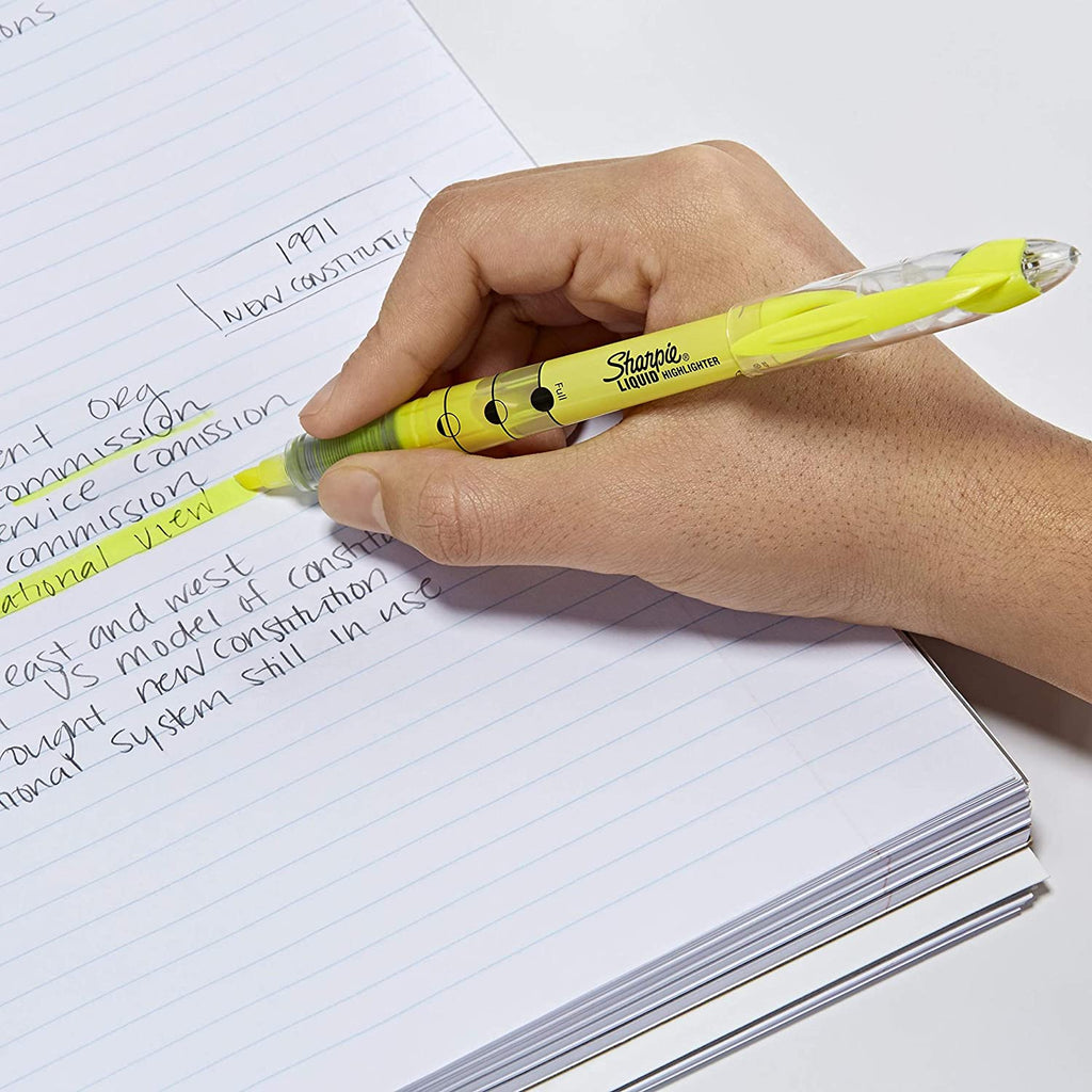 Sharpie ACCENT Highlighter, Liquid Highlighter Pen Chisel, 12 Pack, Fluorescent Yellow