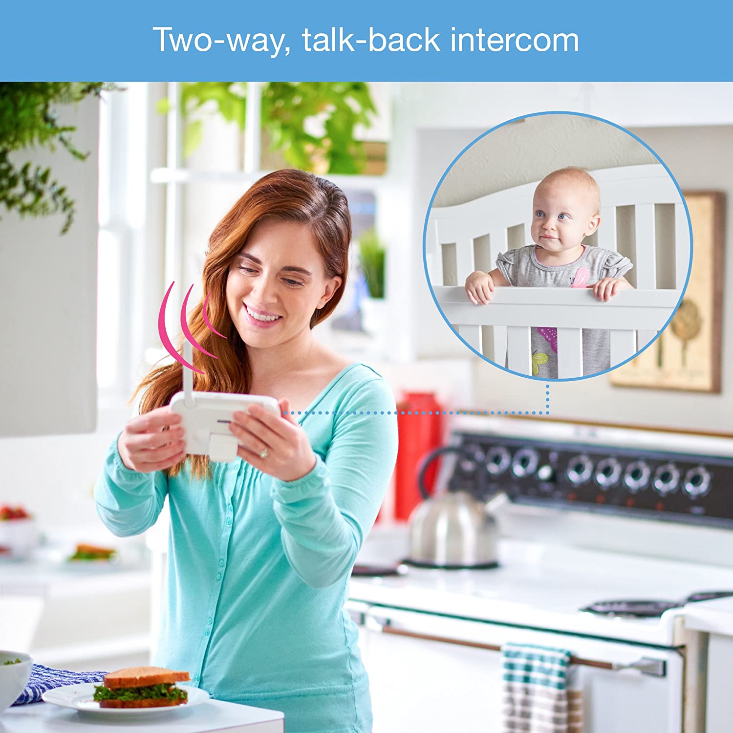 VTech VM351 5” Video Baby Monitor with Changeable Wide-Angle Optical Lens and Standard Optical Lens