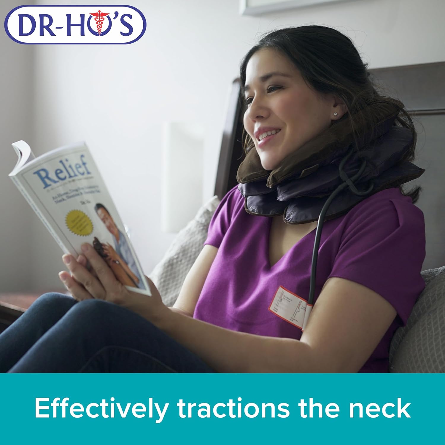 DR-HO’S Neck Comforter Inflatable Neck Support Pillow with Adjustable Air Chambers for Travel & Daily Comfort