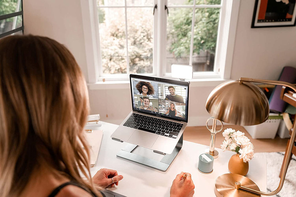 Lume Cube Video Conference Lighting Kit | Live Streaming, Video Conferencing, Remote Working | Lighting Accessory for Laptop, Adjustable Brightness and Color Temperature, Computer Mount Included