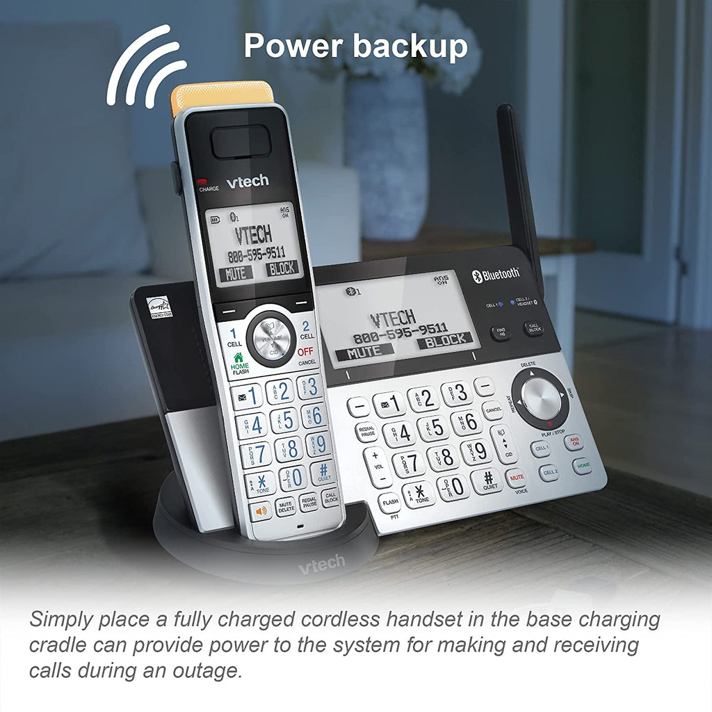 VTech IS8151-5 Super Long Range 5 Handset DECT 6.0 Cordless Phone for Home with Answering Machine