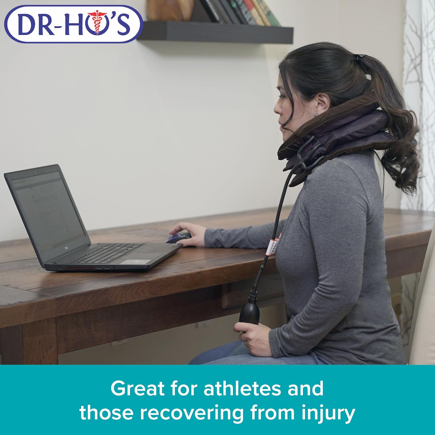 DR-HO’S Neck Comforter Inflatable Neck Support Pillow with Adjustable Air Chambers for Travel & Daily Comfort