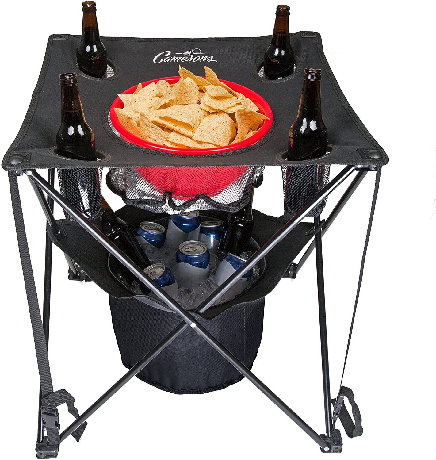 Tailgating Table Collapsible Folding Camping Beach Table with Insulated Cooler