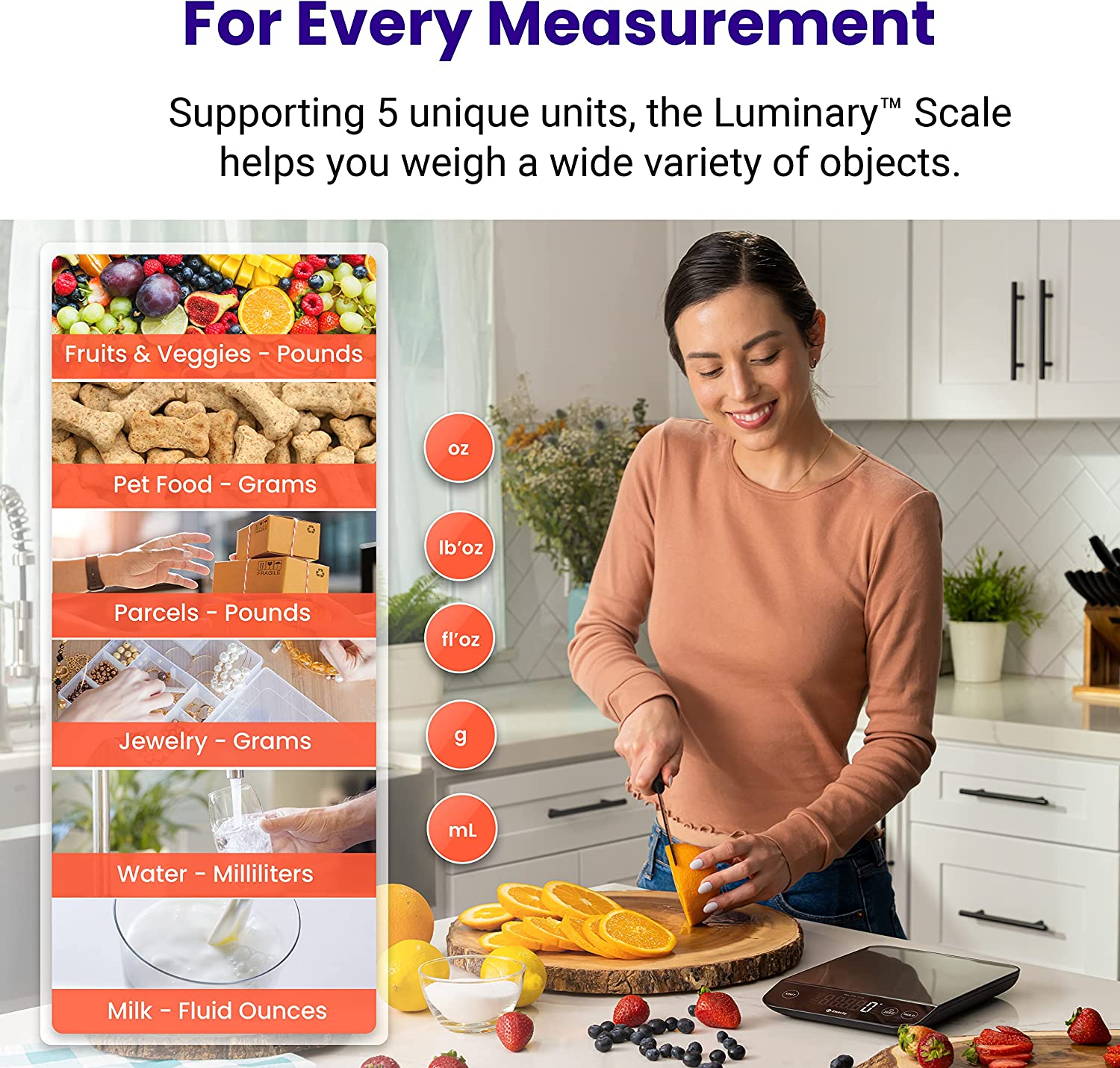 Etekcity 22 Pounds-Large Food Kitchen Digital Scale, Waterproof, Rechargeable, Ounces and Grams for Weight Loss, Cooking, 304 Stainless Steel, EKS-L221