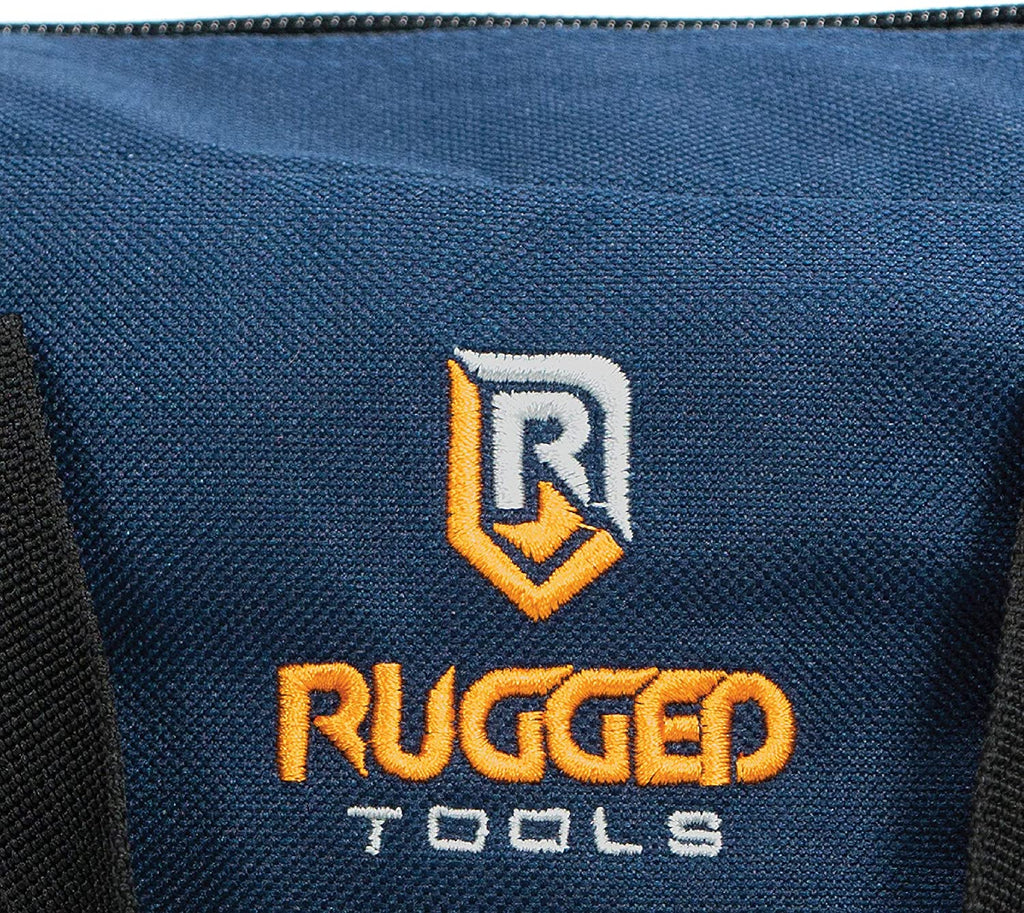 Rugged Tools Tool Bag Combo - Includes 1 Small & 1 Medium Toolbag - Organizer Tote Bags for Electrician, Plumbing, Gardening, HVAC & More
