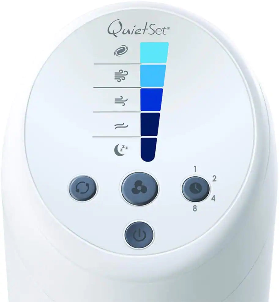 Honeywell QuietSet® Whole Room Oscillating Tower Fan, 5-Speed, White, 40-in