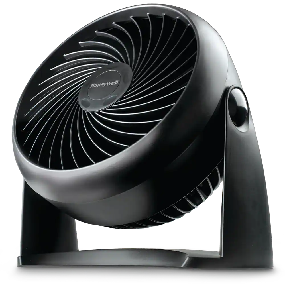 Honeywell TurboForce Tilt-Head Portable Air Circulator Table/Desk Fan, 3-Speed, Black, 7-in