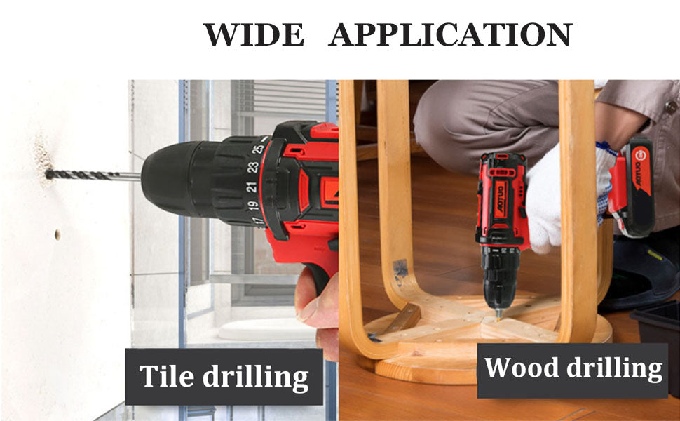 Cordless Drill,Upgraded Electric Screwdriver 1500 Lithium-ion Battery Power Drill