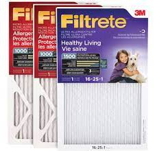 3M™ Filtrete™ Combo Pack, Micro Allergen MPR 1000 & Ultra Allergen MPR 1500, 16-in x 25-in x 1-in, 3-pk