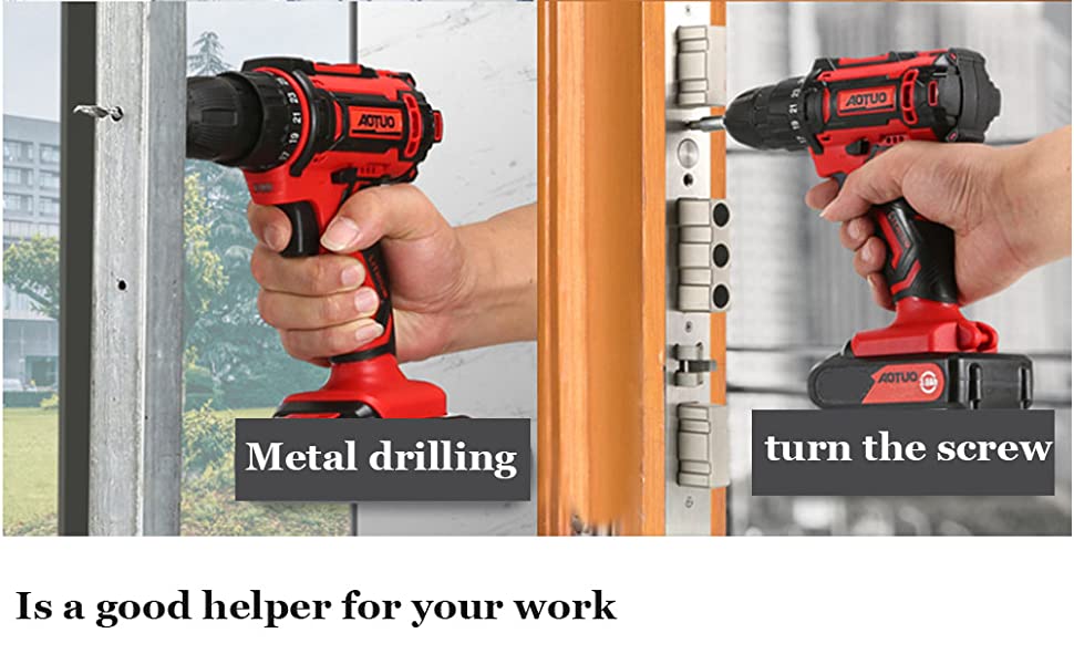 Cordless Drill,Upgraded Electric Screwdriver 1500 Lithium-ion Battery Power Drill