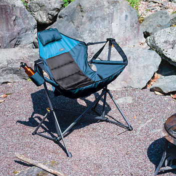 Rio Gear Outdoor Foldable Hammock Lounger - Blue Sky/Navy
