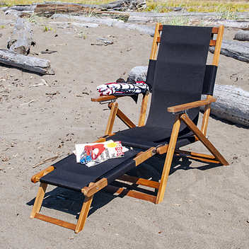 Patioflare Portable Lounge Chair with Leg Rest |Outdoor Chair